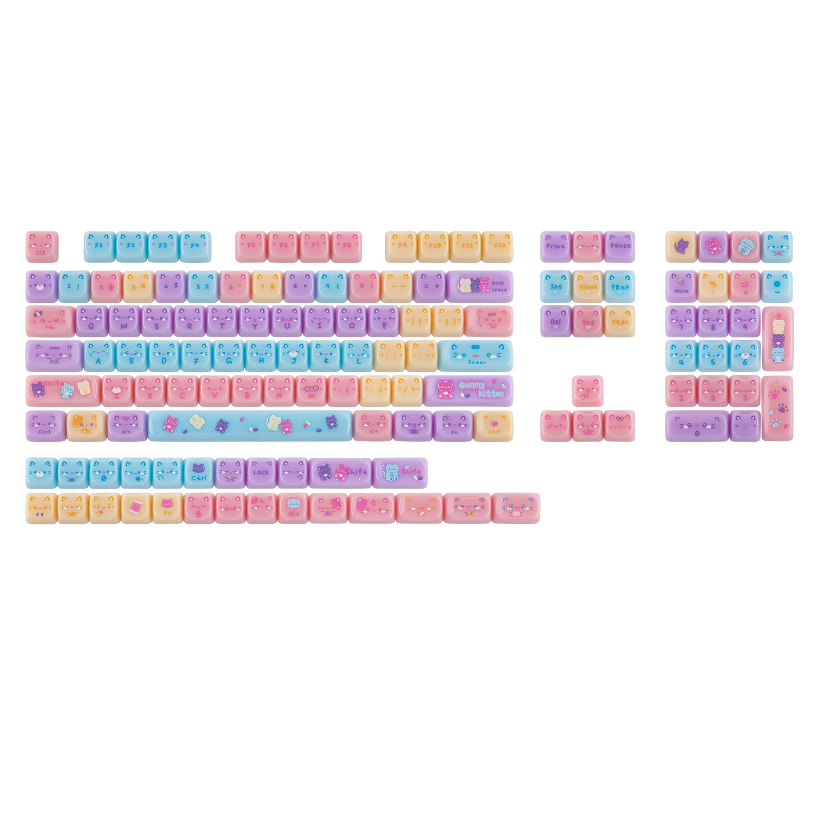 KiiBOOM Meow Pudding PC Keycap Set