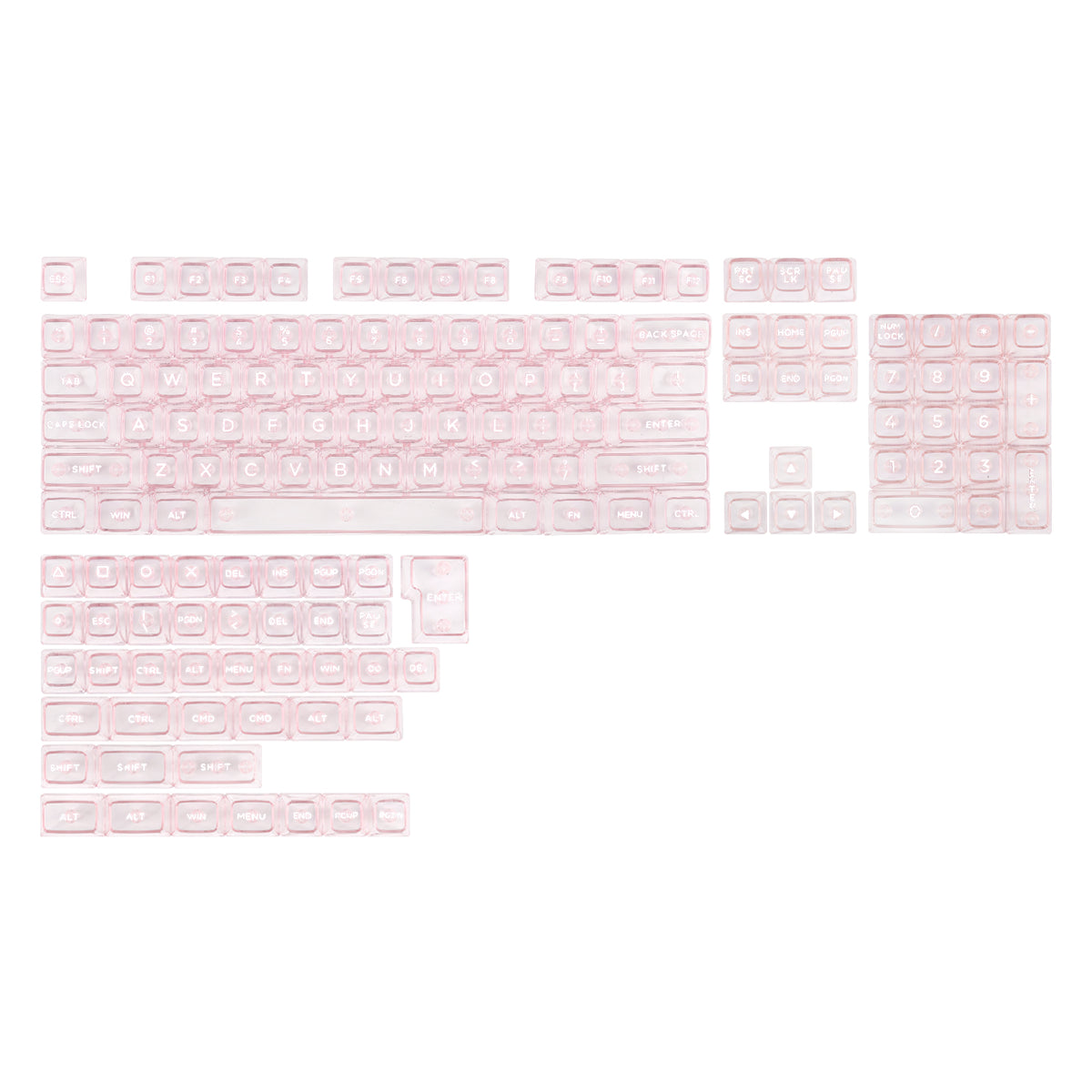Pvc Roam Keycaps KiiBOOM Transparent PC Keycaps