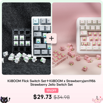 KiiBOOM Flick Switch Set＋KiiBoom x Strawberryjam1986 Strawberry Jello Switch Set
