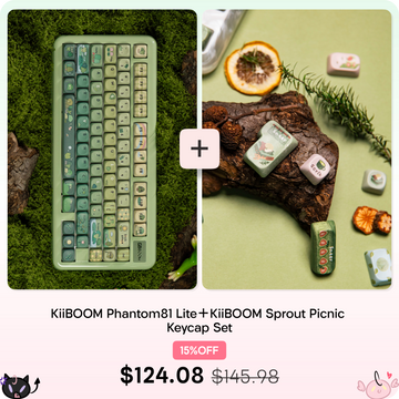 KiiBOOM Phantom81 Lite＋KiiBOOM Sprout Picnic Keycap Set
