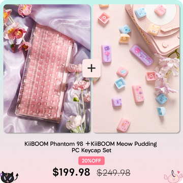 KiiBOOM Phantom 98 ＋KiiBOOM Meow Pudding PC Keycap Set