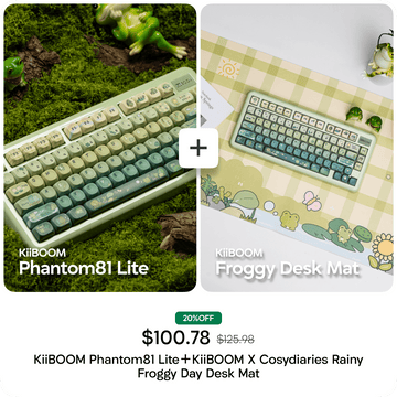 Phantom81 Lite ＋ Rainy Froggy Day Desk Mat