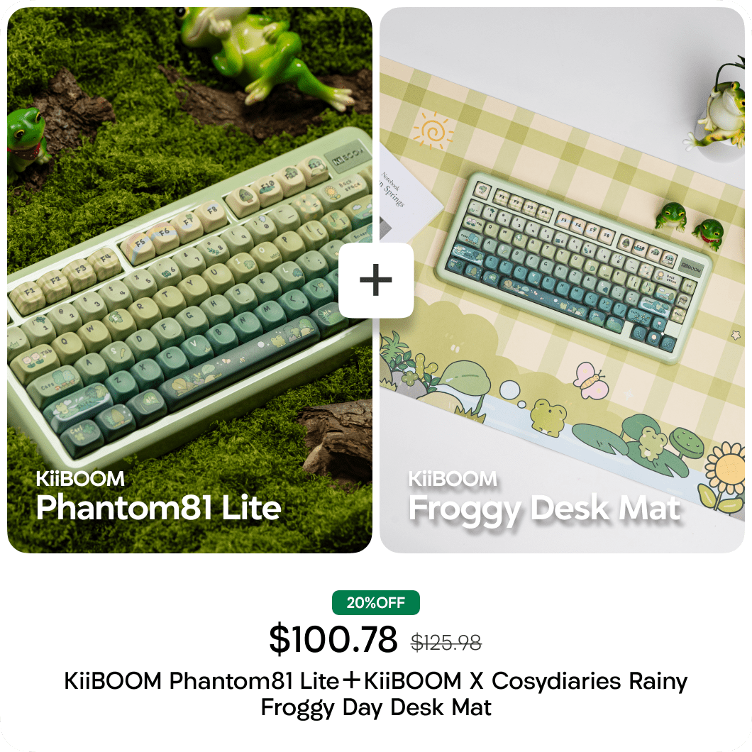 Phantom81 Lite ＋ Rainy Froggy Day Desk Mat