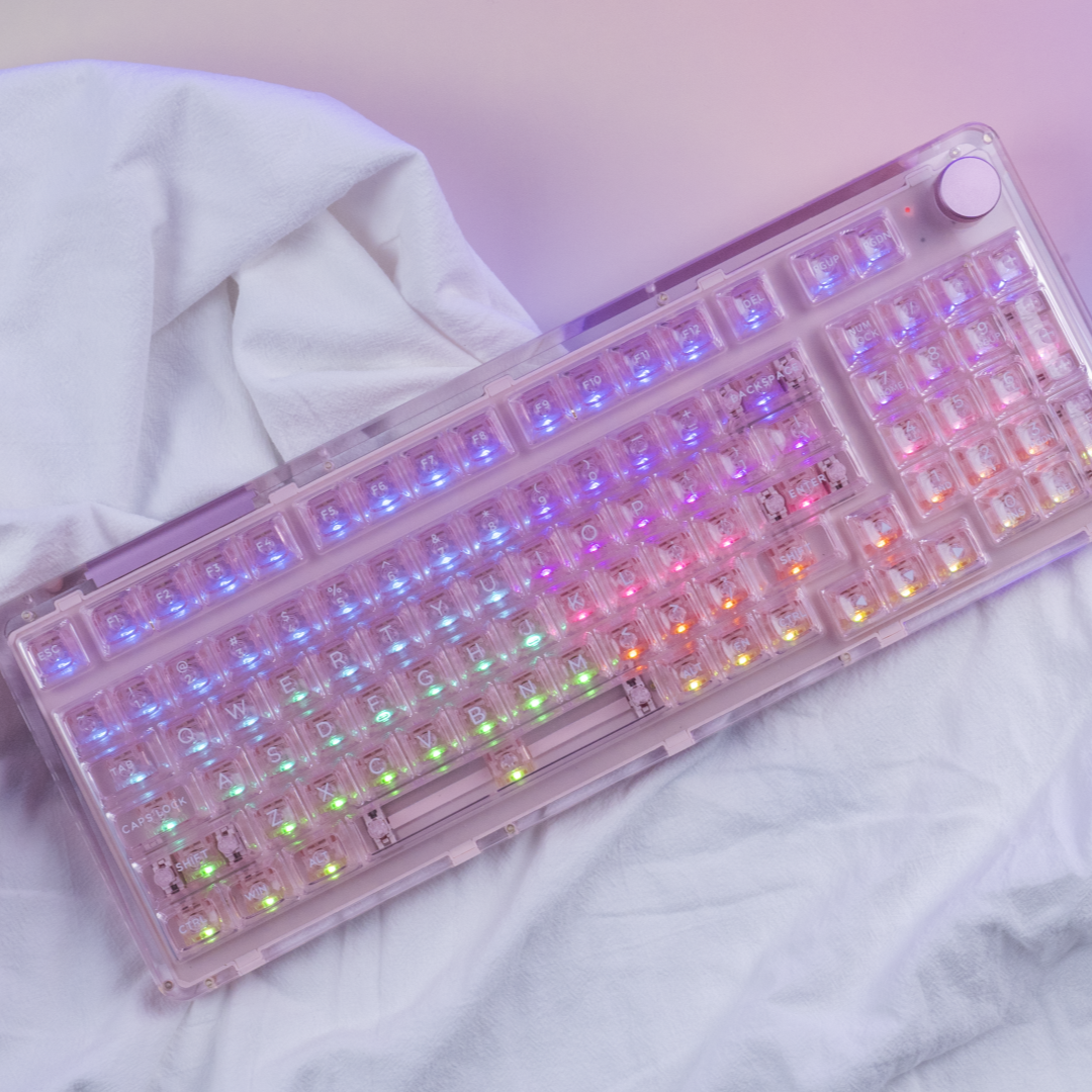 Pink Light Up Keyboard Mat KiiBOOM Phantom 98
