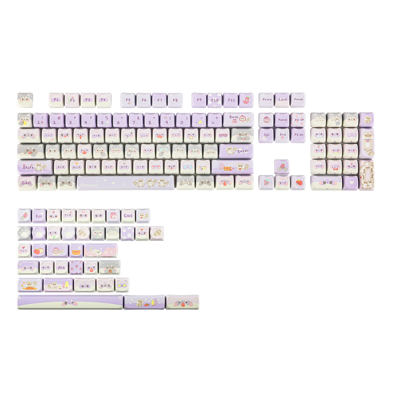 KiiBOOM x Maorbeng Raccoon Dynasty Keycap Set - KiiBOOM