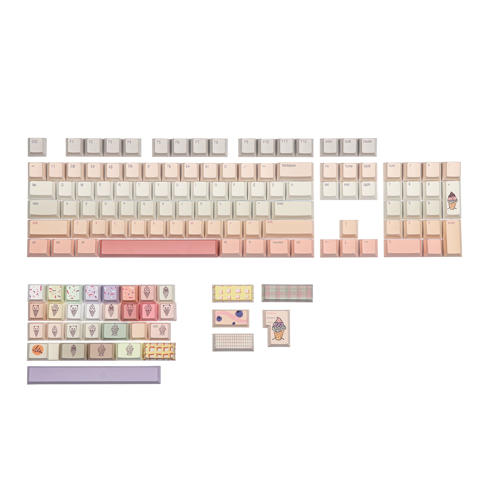 KiiBoom × Strawberryjam1986 Berry Cream Keycap Set