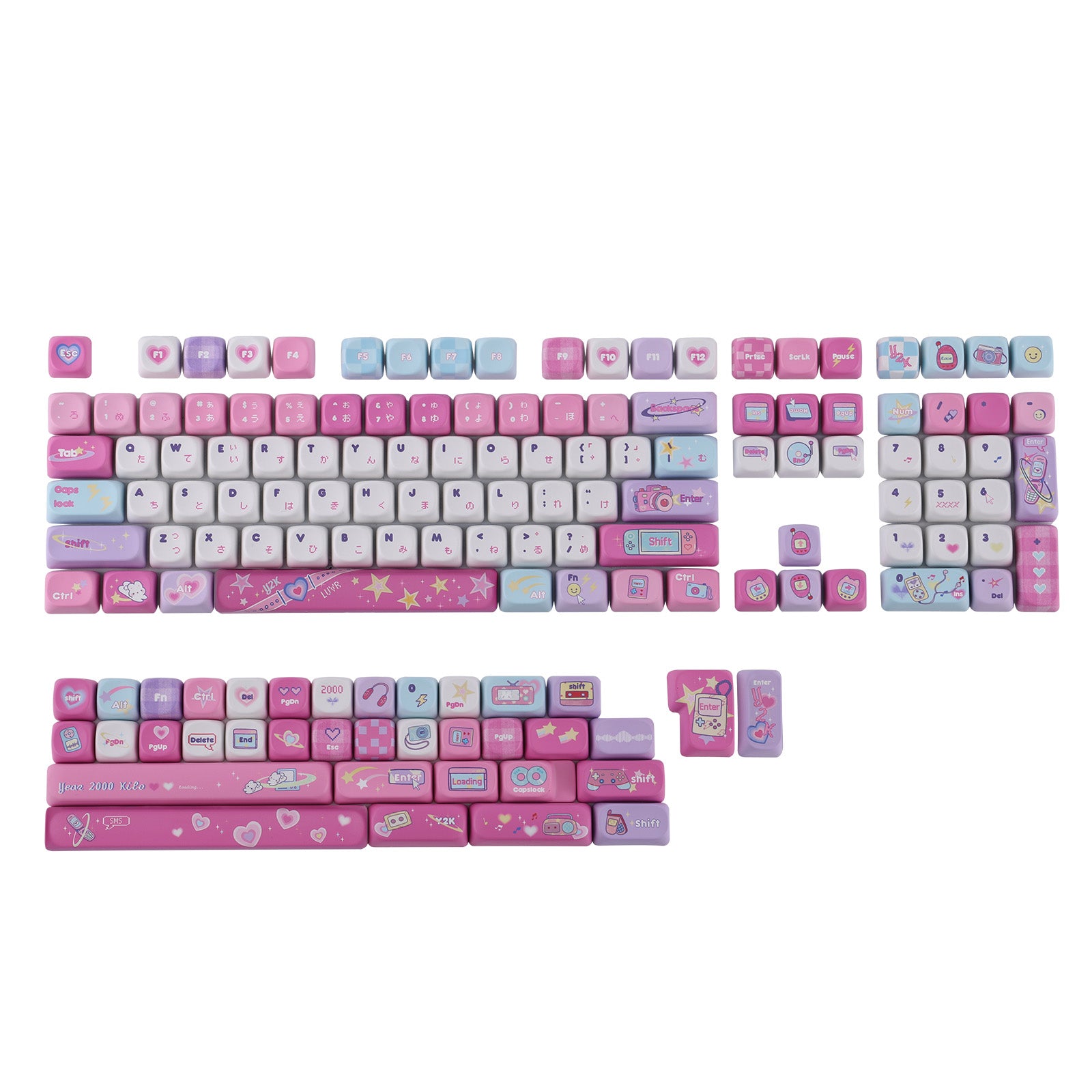 KiiBOOM x Elyxirine Digital Dreams: Pastel Y2K Keycap Set - KiiBOOM