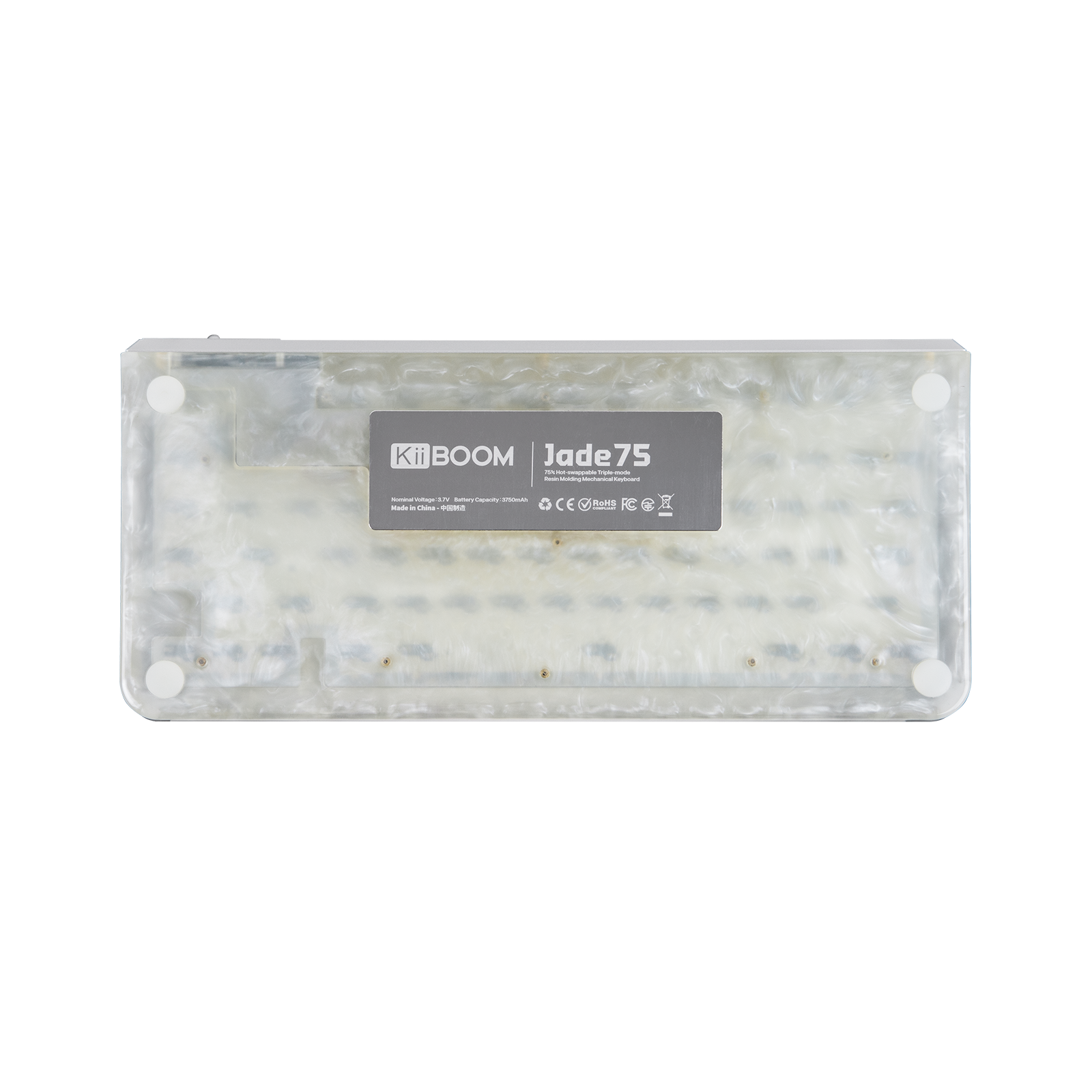 KiiBOOM Jade 75 + KiiBOOM Mewsic Jelly Keycap Set
