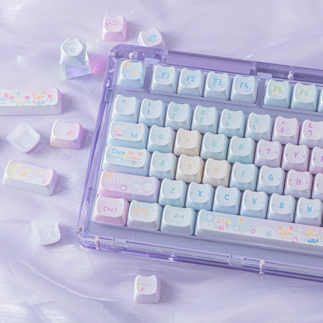 KiiBOOM Opal Kitty Keycap Set Pre Sale KiiBOOM