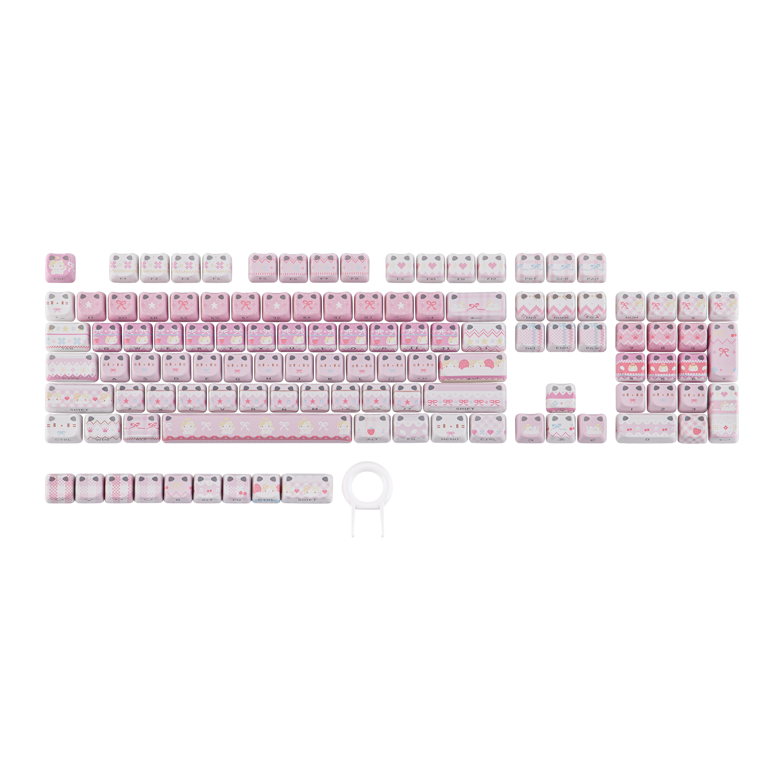 KiiBOOM Pink Meow & Meow Bow Keycap Set KiiBOOM