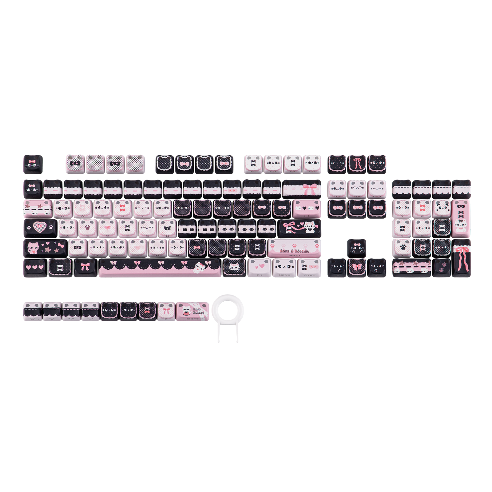 KiiBOOM Pink Meow & Meow Bow Keycap Set KiiBOOM