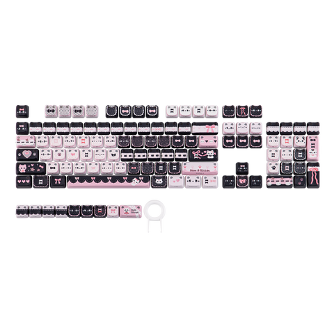 KiiBOOM Breeze 75 + KiiBOOM Pink Meow & Meow Bow Keycap Set