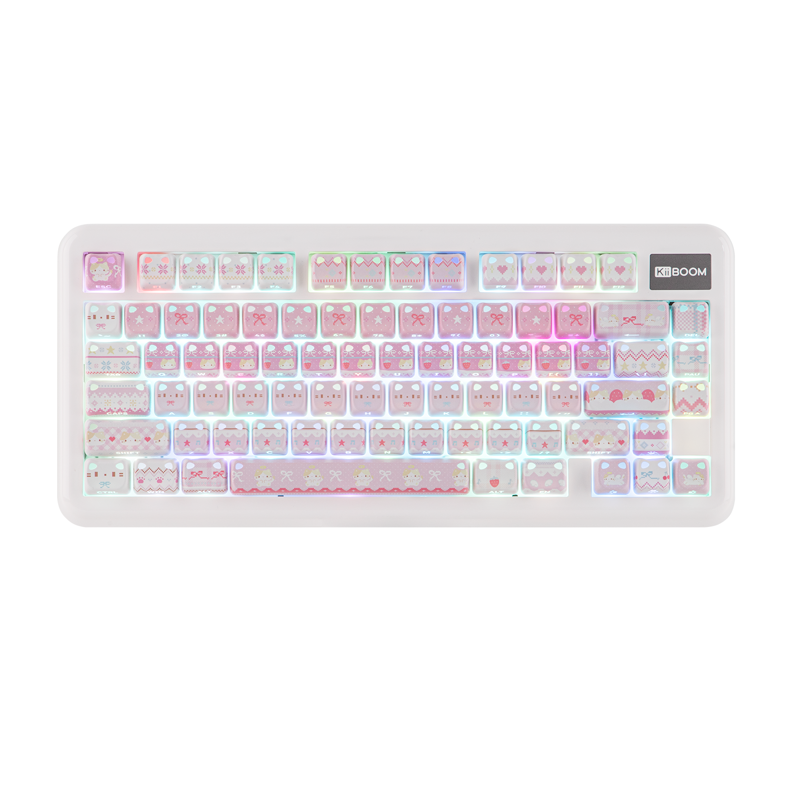 KiiBOOM Pink Meow & Meow Bow Keycap Set KiiBOOM