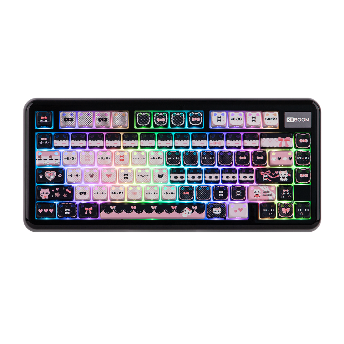 KiiBOOM Pink Meow & Meow Bow Keycap Set KiiBOOM
