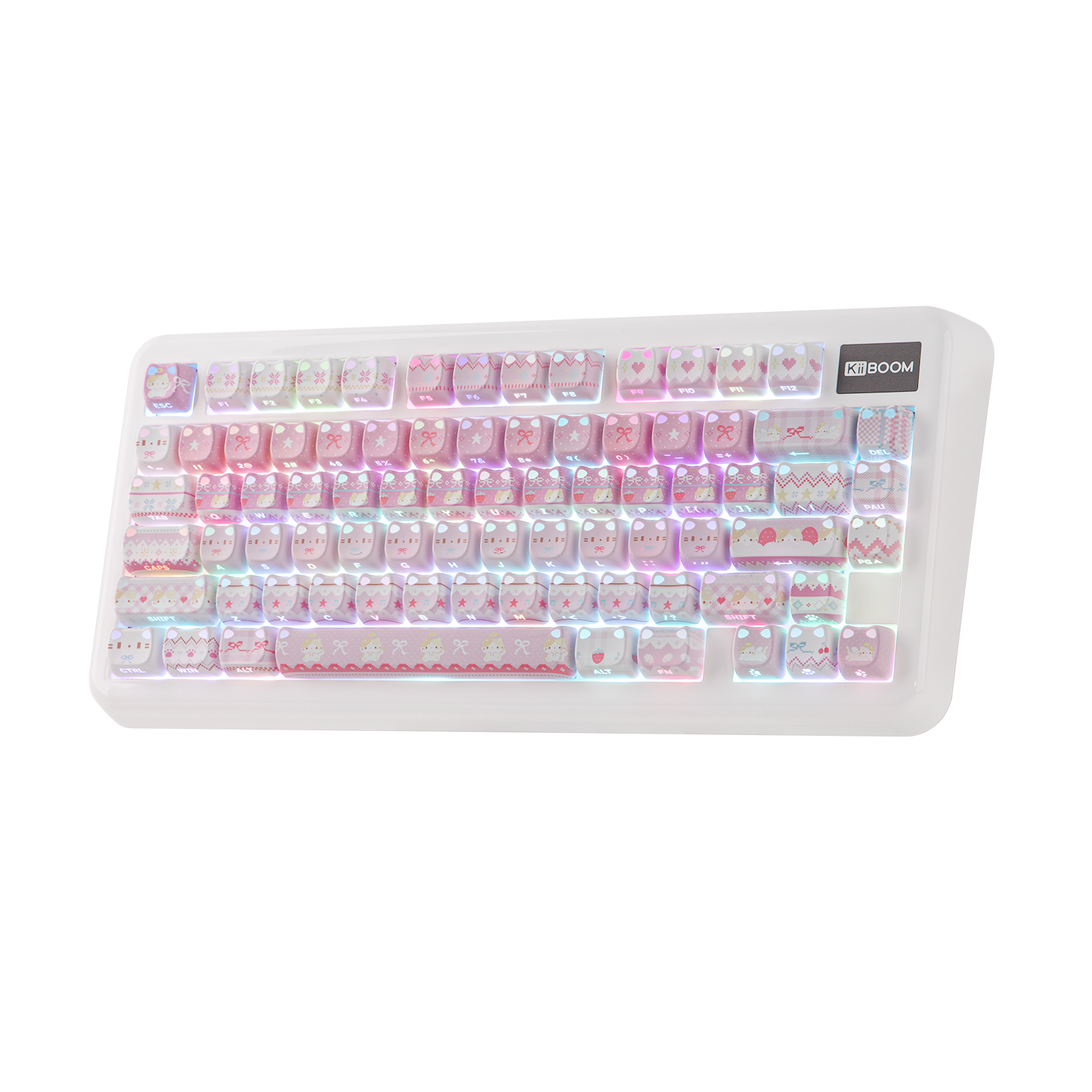 KiiBOOM Pink Meow & Meow Bow Keycap Set KiiBOOM