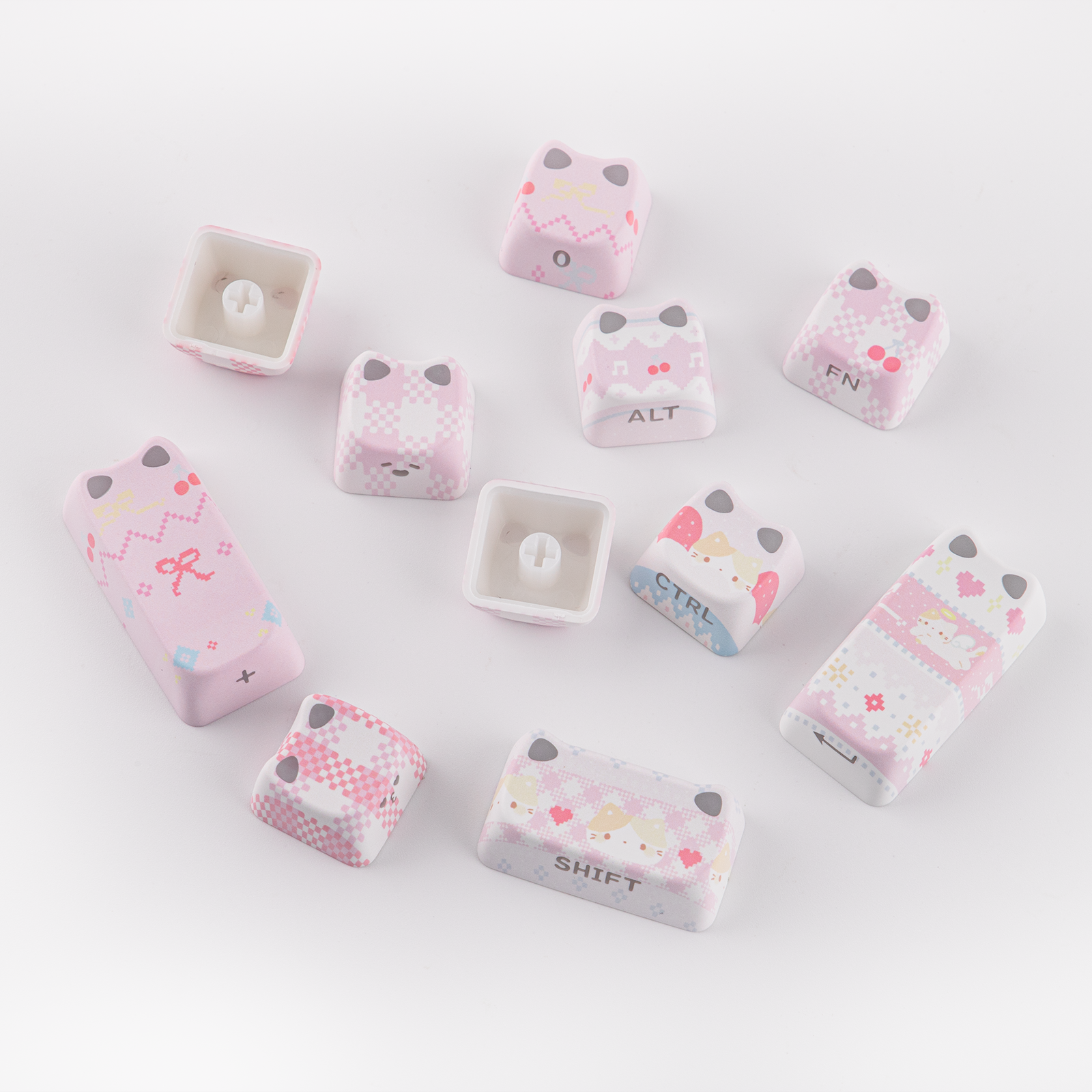 KiiBOOM Pink Meow & Meow Bow Keycap Set KiiBOOM