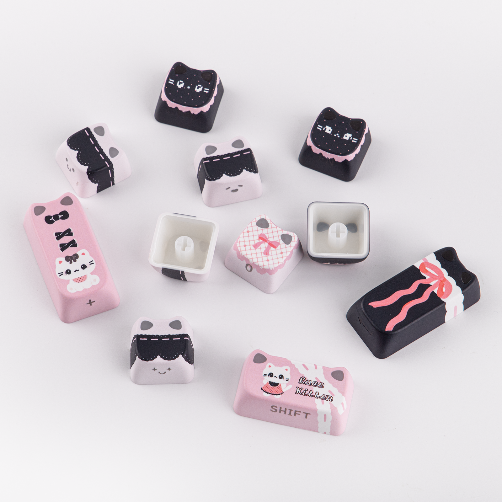 KiiBOOM Pink Meow & Meow Bow Keycap Set KiiBOOM