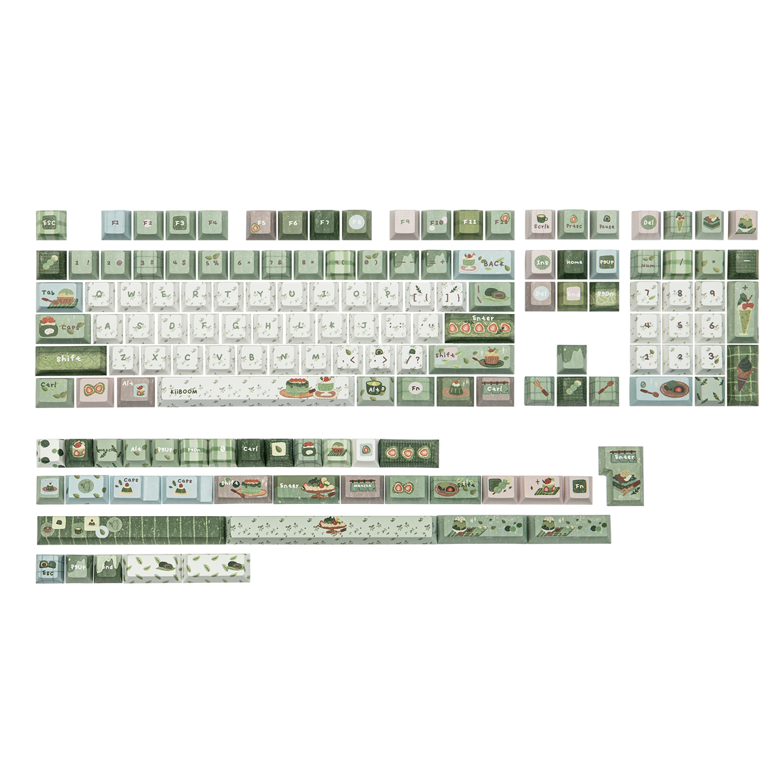 KiiBOOM Sprout Picnic Keycap Set - KiiBOOM