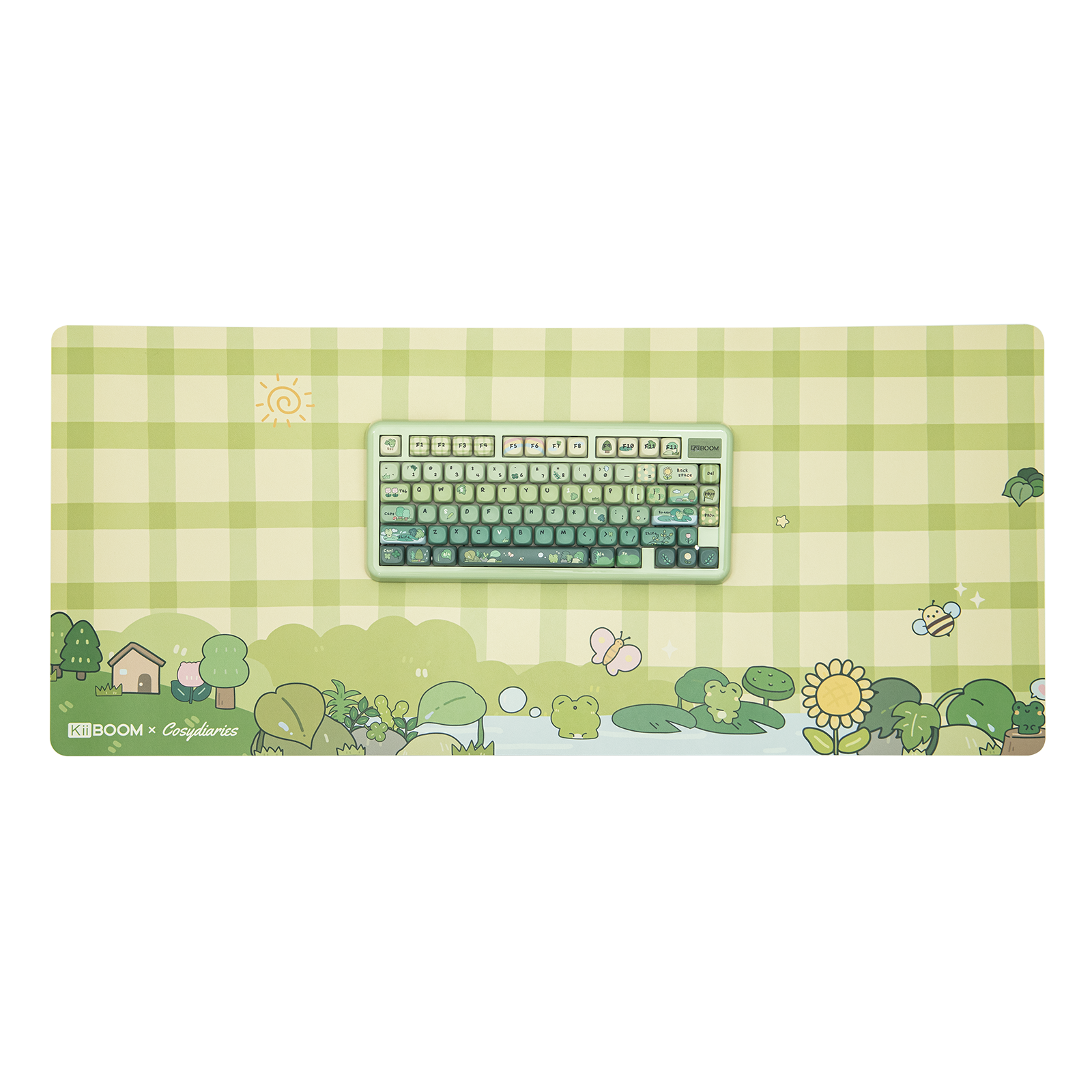 KiiBOOM X Cosydiaries Rainy Froggy Day Desk Mat KiiBOOM