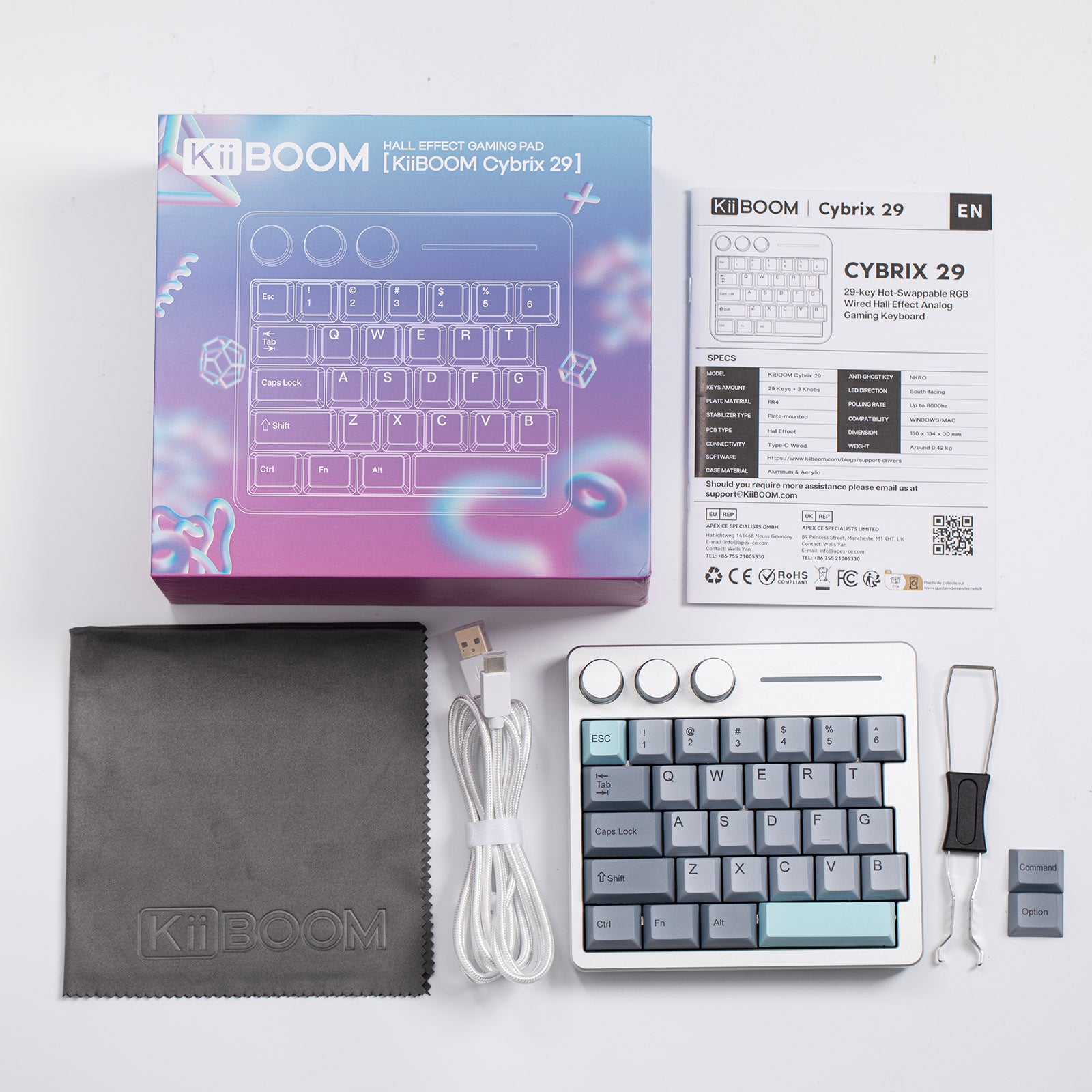 KiiBOOM Cybrix 29 ラピッドトリガーゲーミングパッド KiiBOOM Cybrix29