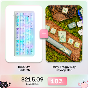 KiiBOOM Jade 75 + KiiBOOM X Cosydiaries Rainy Froggy Day Keycap Set
