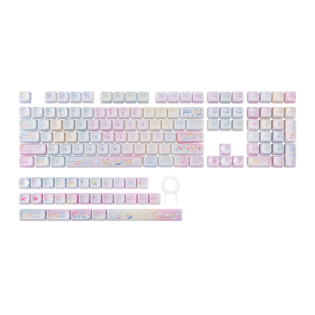 KiiBOOM Opal Kitty Keycap Set Pre Sale KiiBOOM