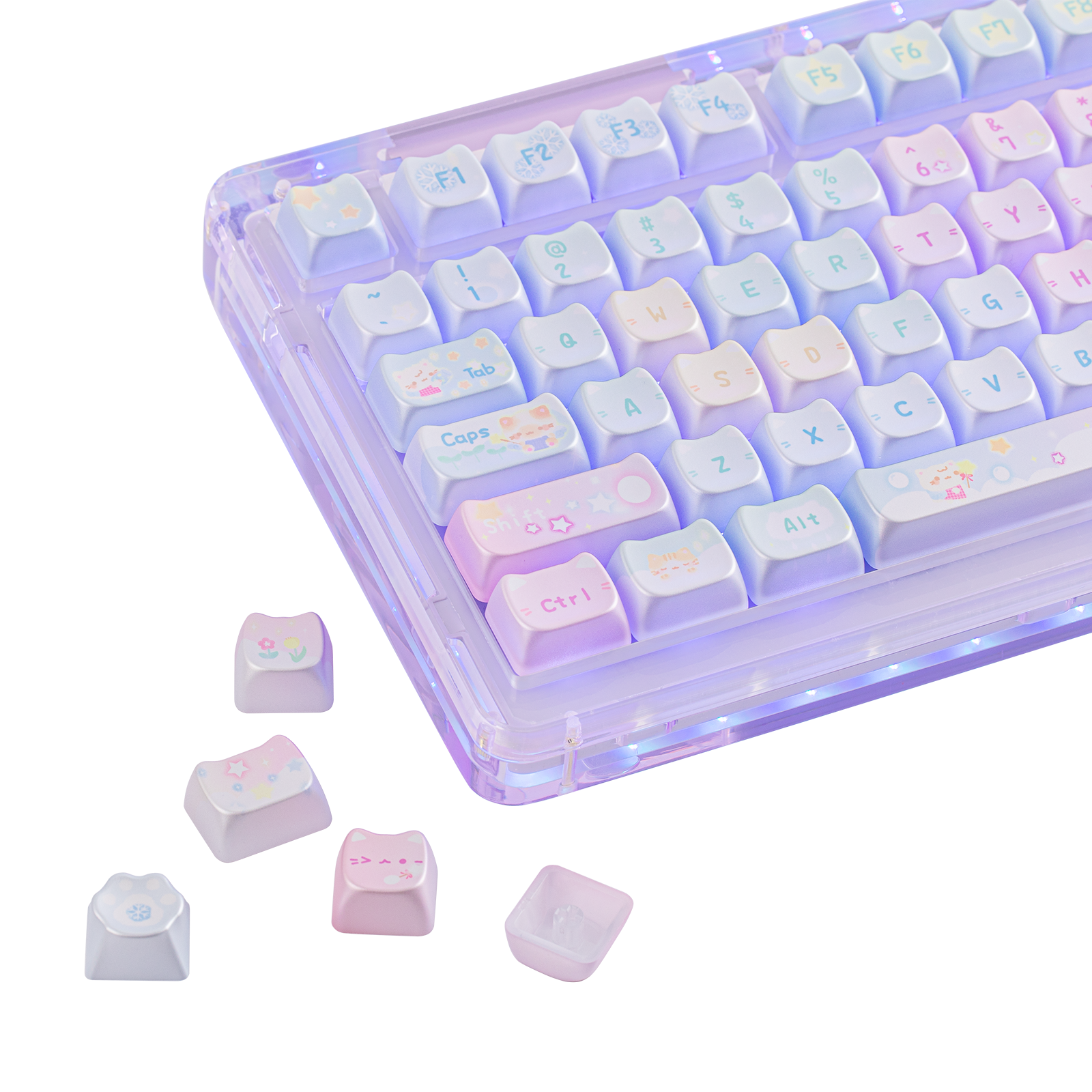 KiiBOOM Opal Kitty Keycap Set Pre Sale KiiBOOM
