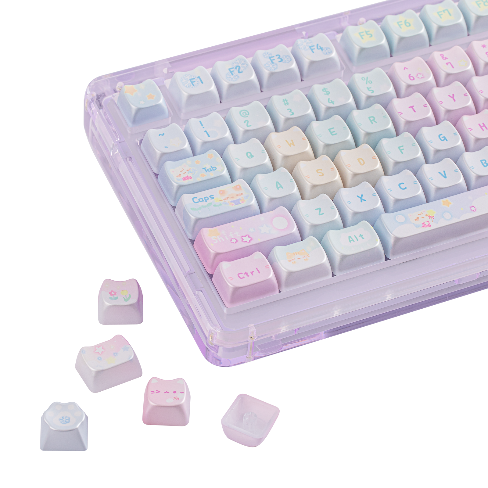 KiiBOOM Opal Kitty Keycap Set Pre Sale KiiBOOM