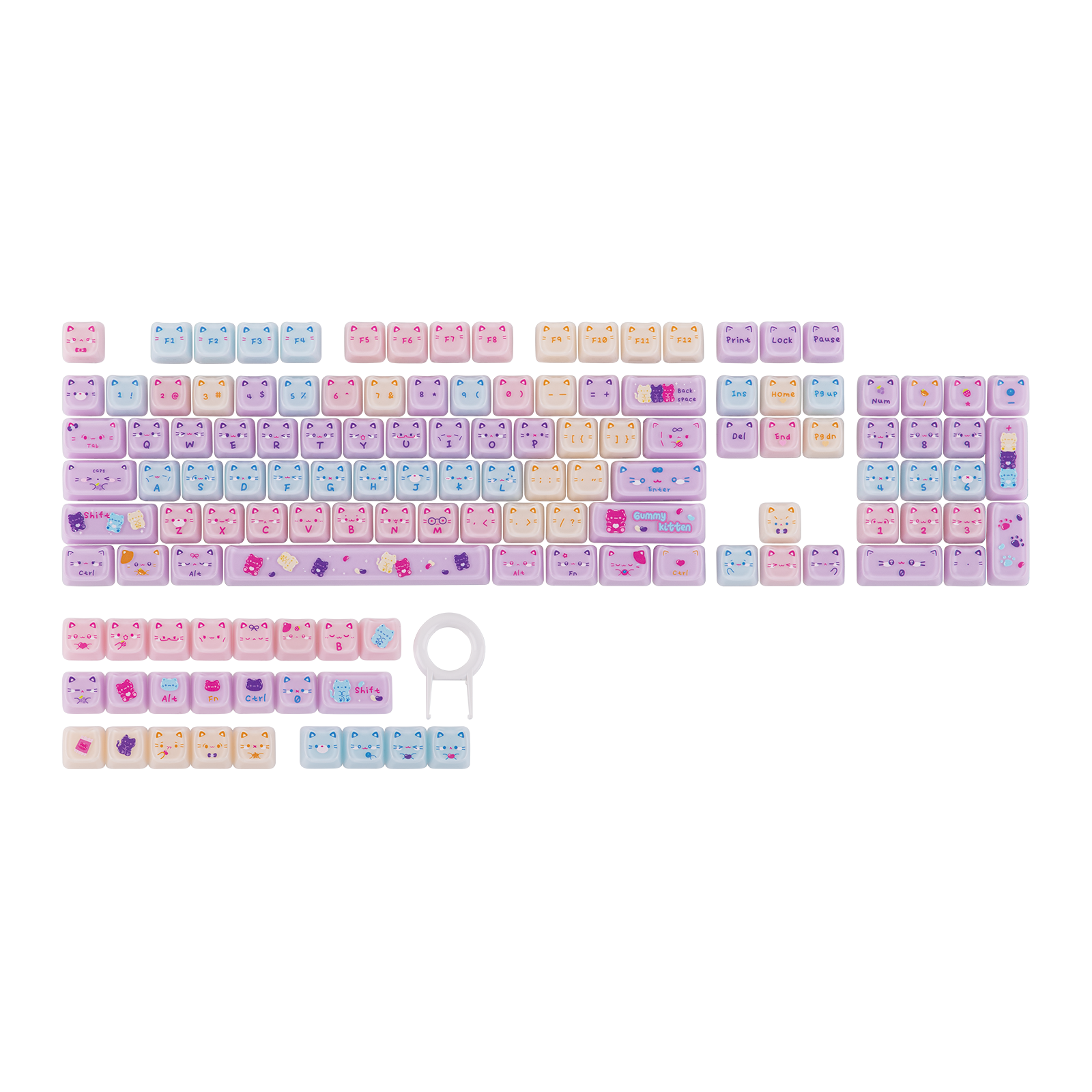 KiiBOOM Phantom 98 + KiiBOOM Meow Pudding V2 PC Keycap Set