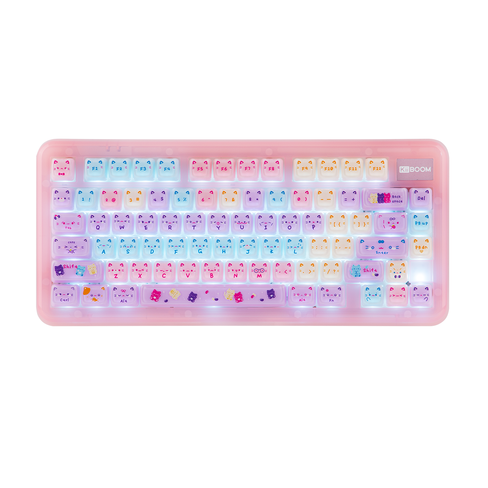 KiiBOOM Phantom 98 + KiiBOOM Meow Pudding V2 PC Keycap Set