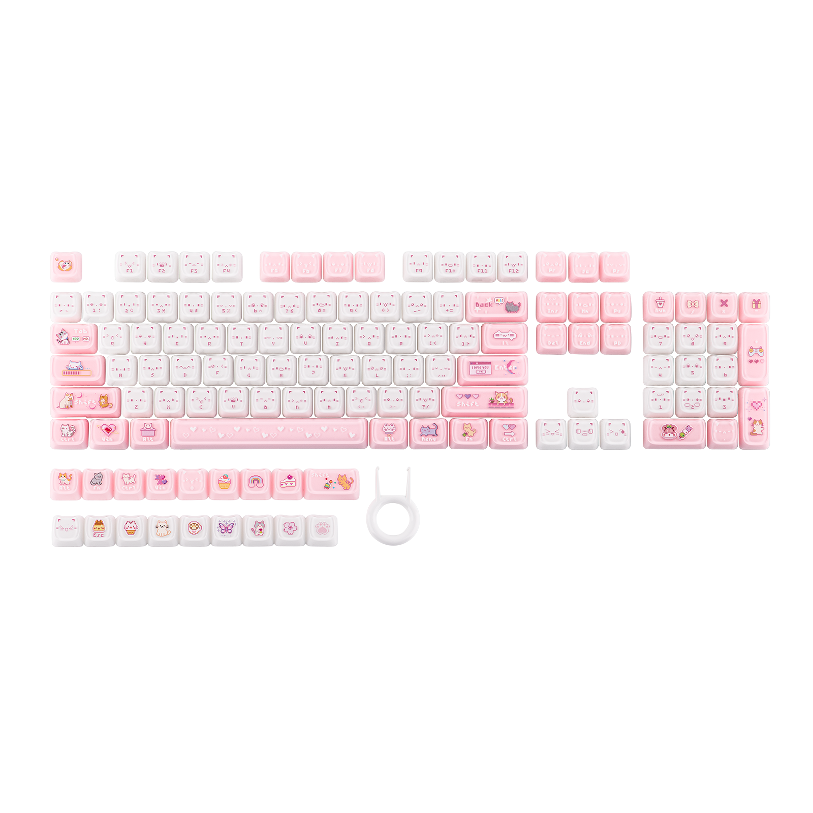 KiiBOOM Mewsic Jelly 122 keys MAO profile Keycap Set