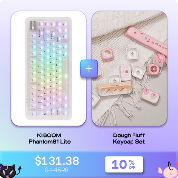KiiBOOM Phantom81 Lite ＋KiiBOOM Dough Fluff Keycap Set