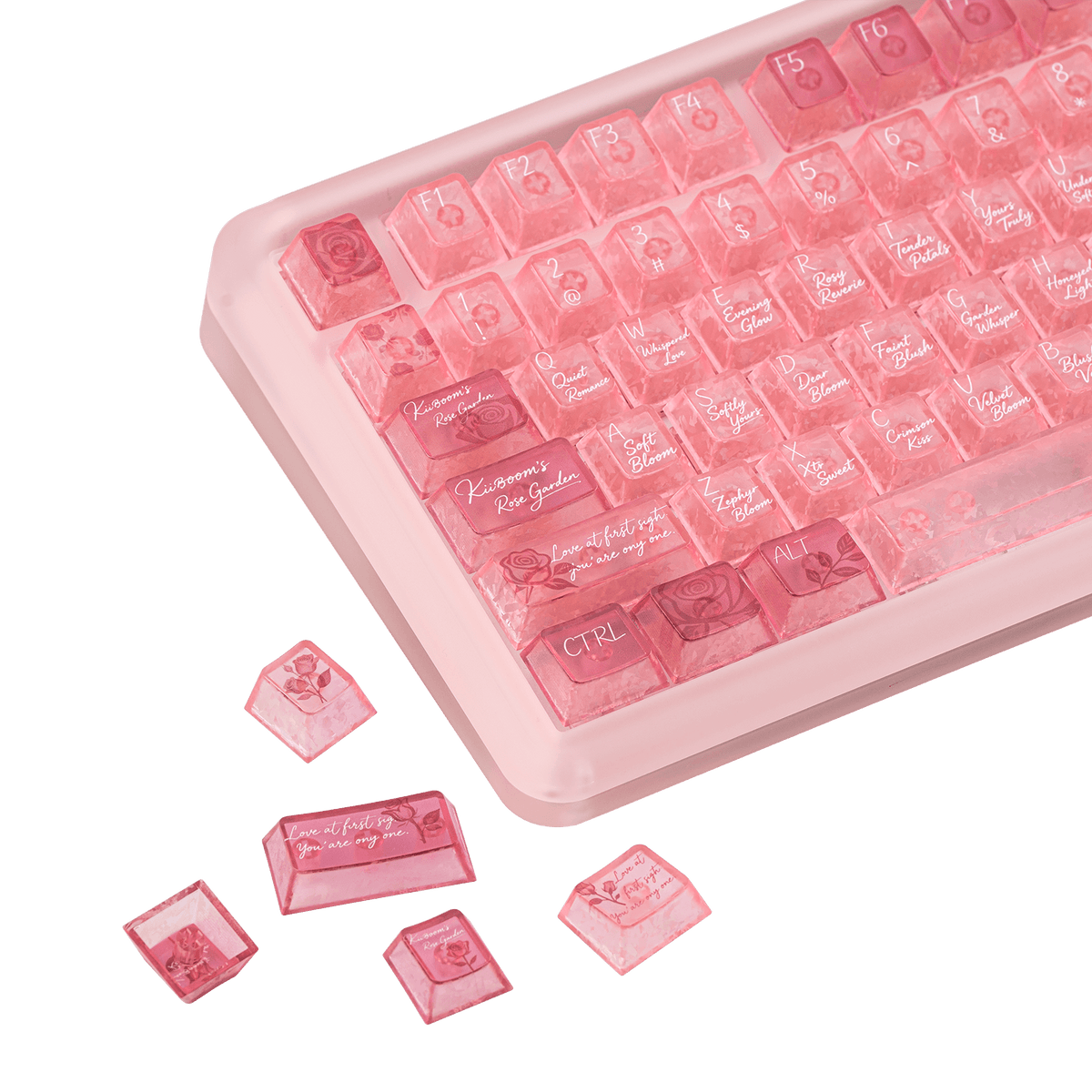 KiiBOOM Rose Quartz Keycap Set
