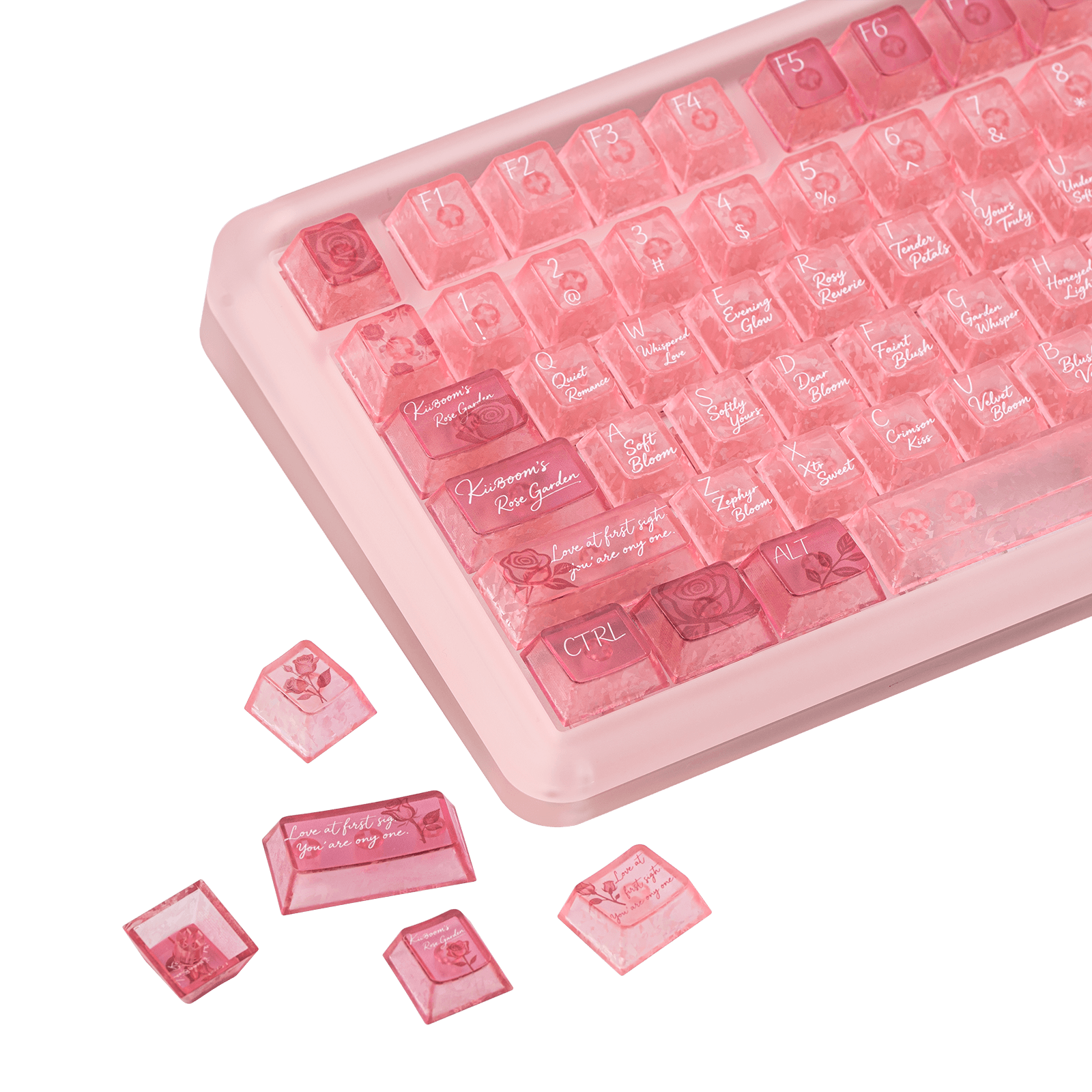 Phantom81 V4 ＋ Rose Quartz Keycap Set