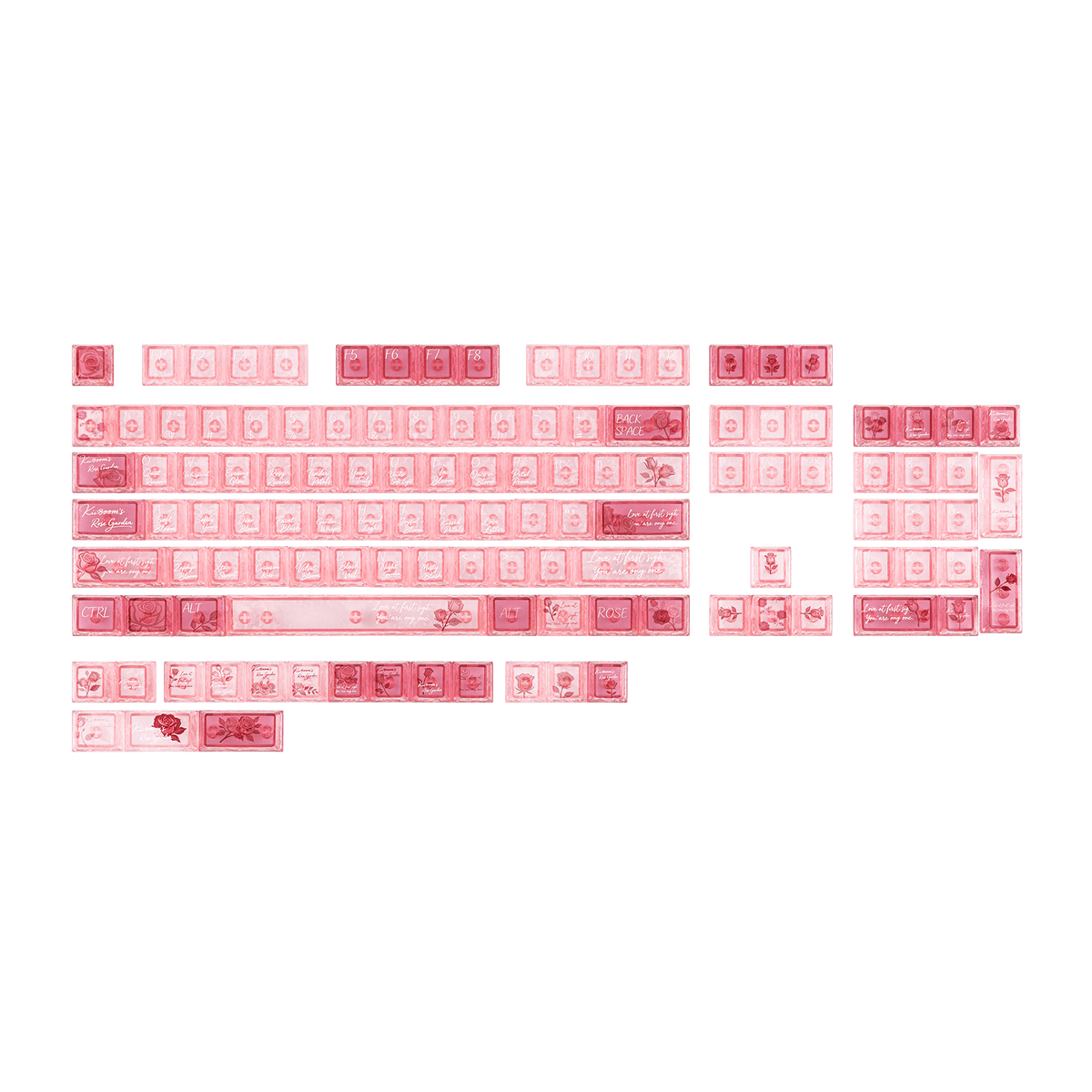 KiiBOOM Rose Quartz Keycap Set