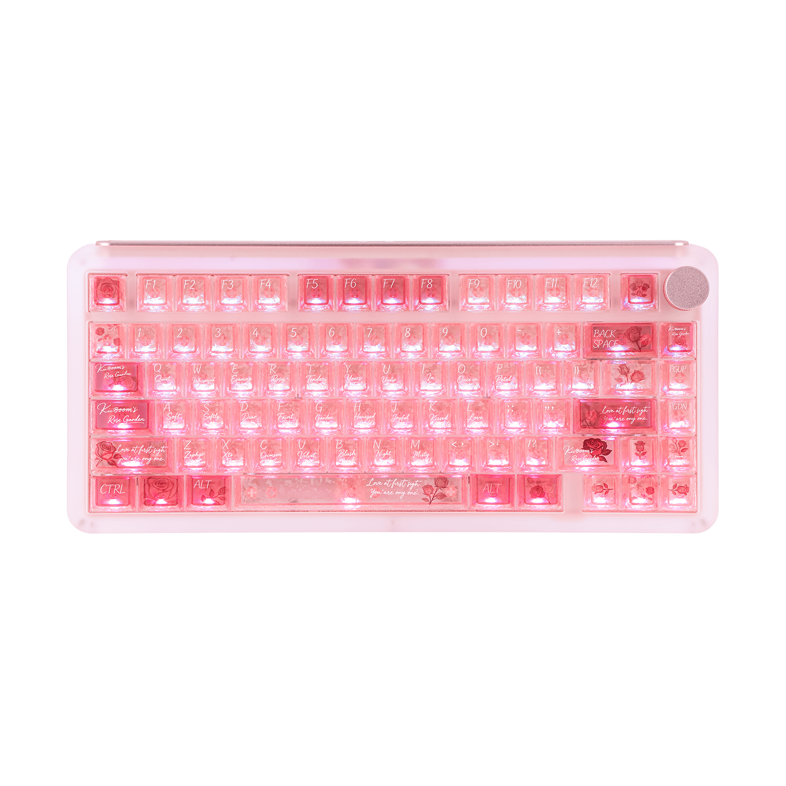 Phantom81 V4 ＋ Rose Quartz Keycap Set