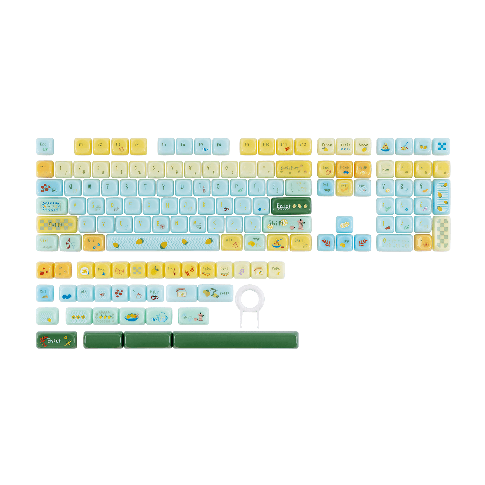 KiiBOOM Sweet Lemon Summer Keycap Set KiiBOOM