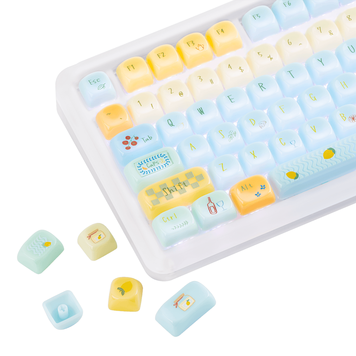 KiiBOOM Sweet Lemon Summer Keycap Set KiiBOOM