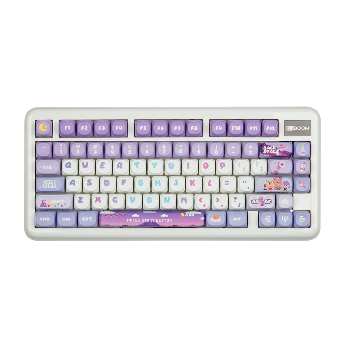 KiiBOOM x PlanetMars Purple Pixelpop Arcade Keycap Set