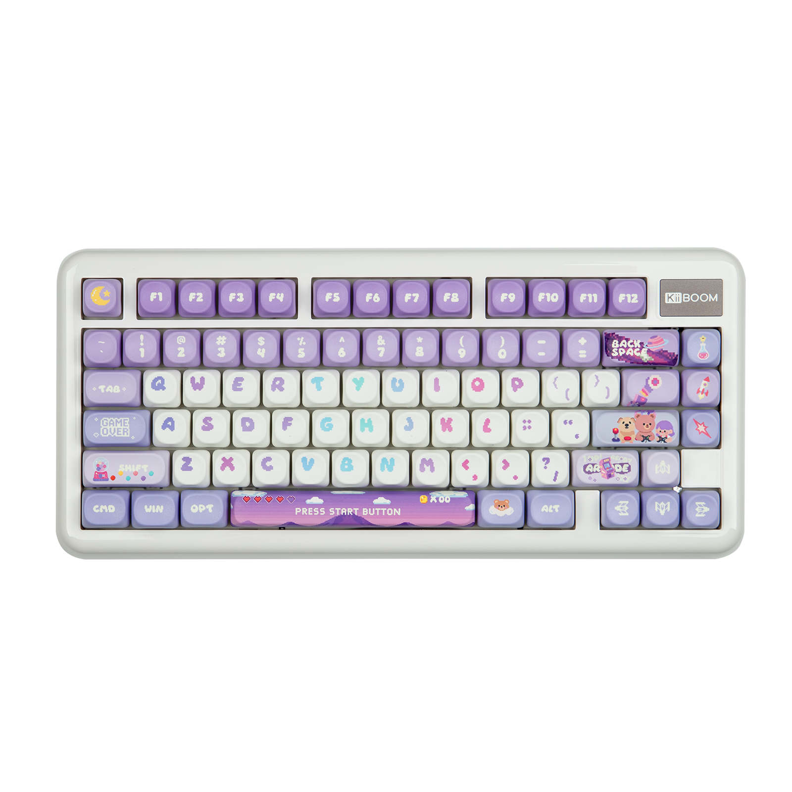 KiiBOOM x PlanetMars Purple Pixelpop Arcade Keycap Set