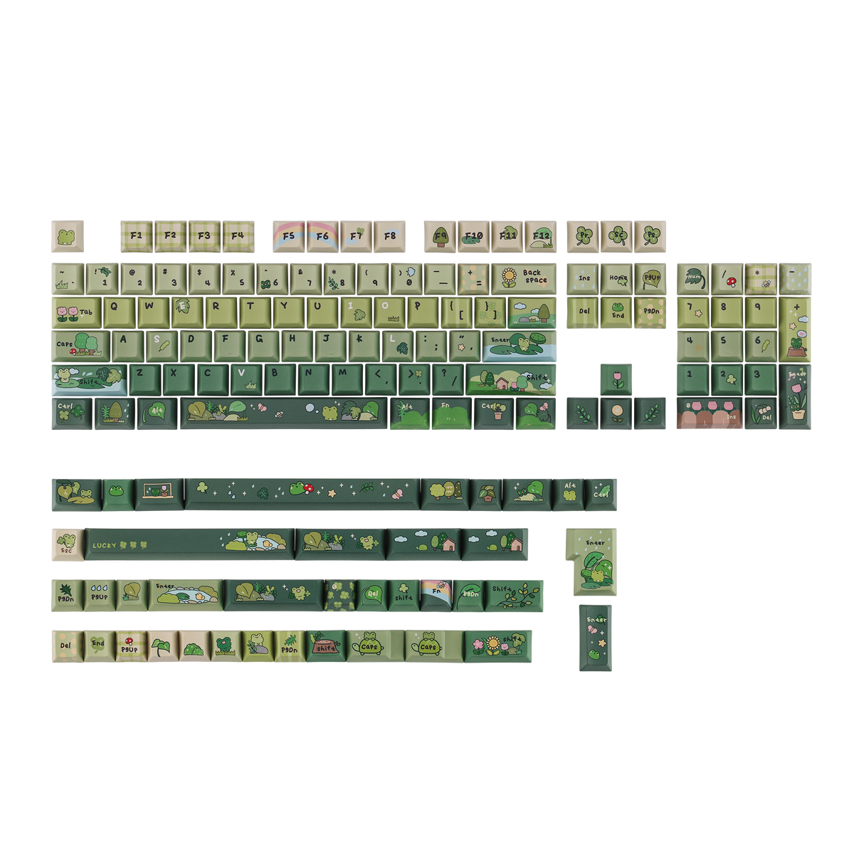 KiiBOOM X Cosydiaries Rainy Froggy Day Keycap Set