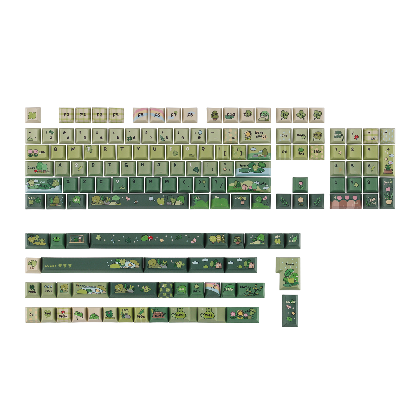 KiiBOOM X Cosydiaries Rainy Froggy Day Keycap Set - KiiBOOM
