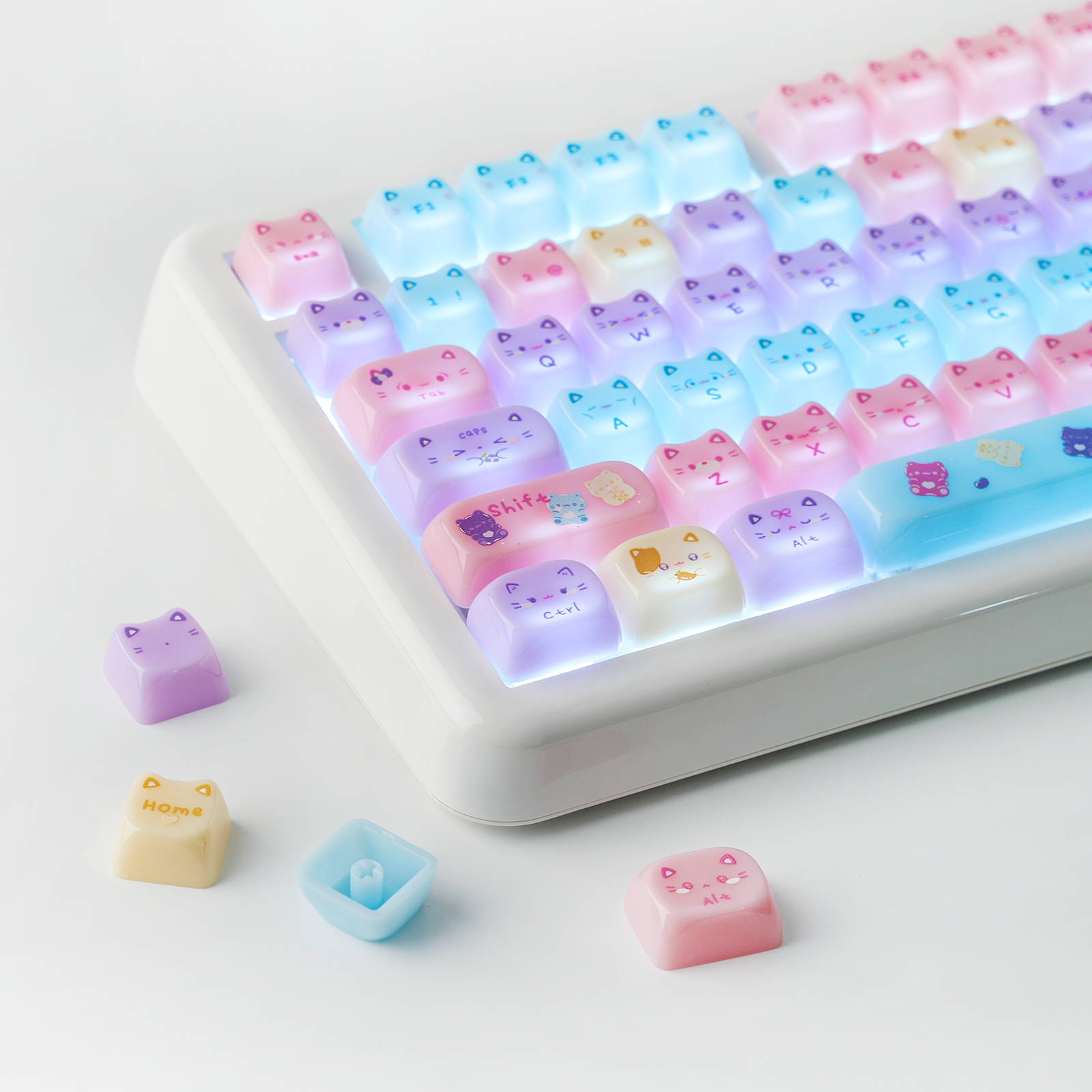 KiiBOOM Meow Pudding PC Keycap Set KiiBOOM