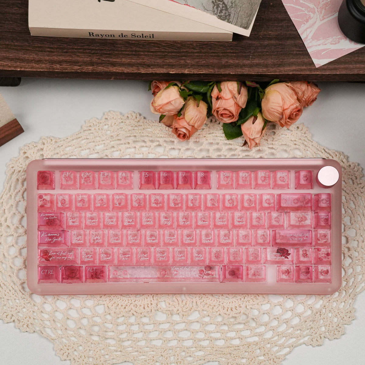 Phantom81 V4 ＋ Rose Quartz Keycap Set